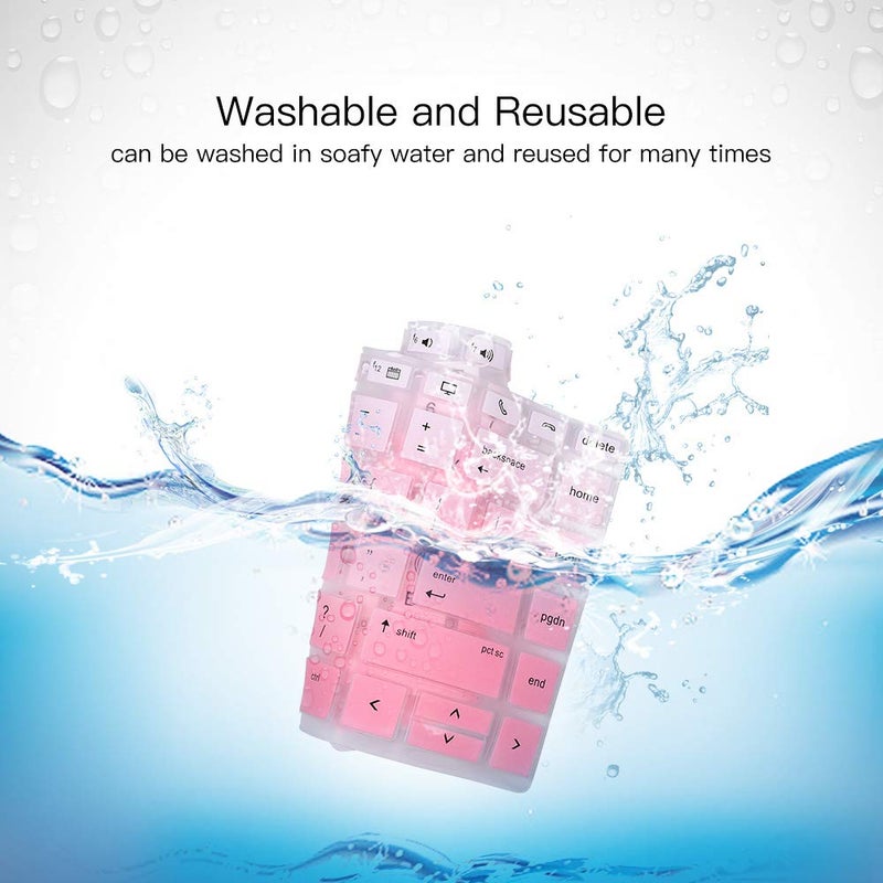 imComor Keyboard Skin Cover for HP Elitebook 840 G5 & 840 G6 14" Notebook, HP Elitebook 745 G5 & 745 G6 14/HP ZBook 14U G5 Keyboard Protector Protective Skin, Gradual Pink (NOT Fit EliteBook 840 845 G7 G8) - Image 5